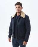 SHERPA NECK JACKET IN NAVY