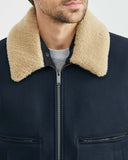 SHERPA NECK JACKET IN NAVY