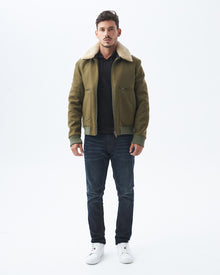 SHERPA NECK JACKET IN GREEN