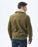 SHERPA NECK JACKET IN GREEN