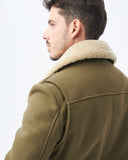 SHERPA NECK JACKET IN GREEN