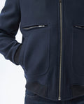 Mens Gyver Wool Trucker Jacket with Contrast Pile Collar in Wool-Polyamide - Blue 63_627E458_AZU194050_5