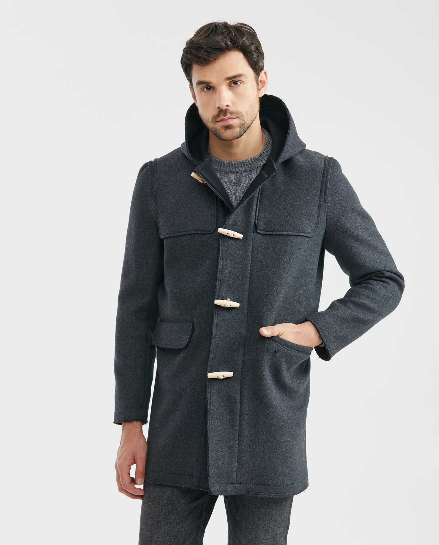 Men's Premium Wool Jacket - Gray - 1