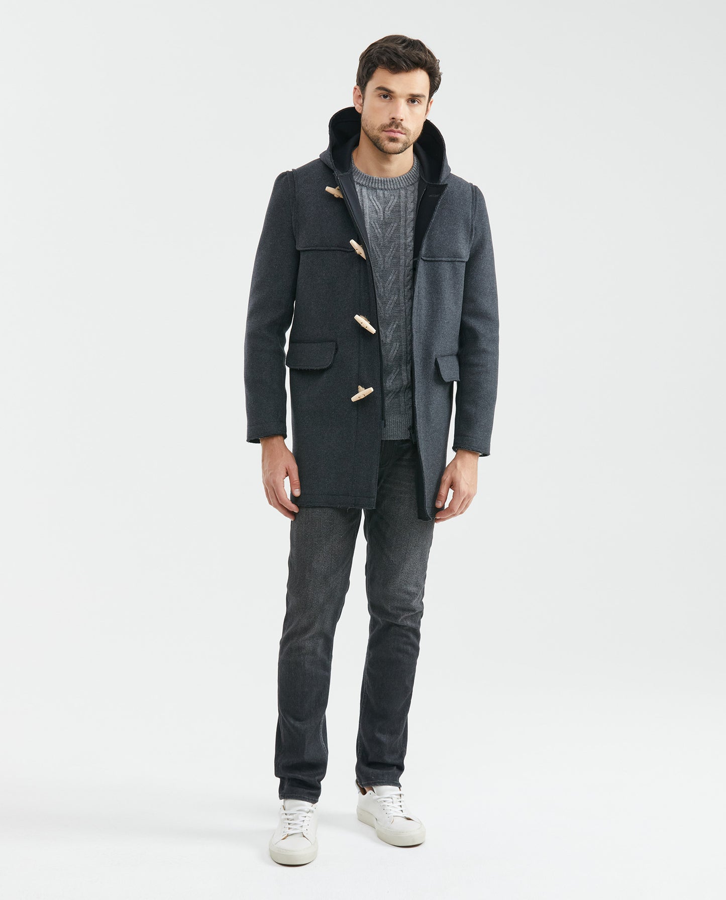 Men's Premium Wool Jacket - Gray - 2