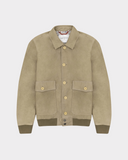 PLANE APOCALYPSE LEATHER JACKET IN BEIGE