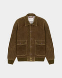 PLANE LEATHER JACKET IN BROWN