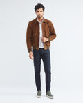 Men's Lambskin Jacket Polo Collar Printed Lining - 2