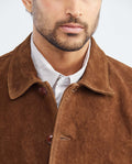Men's Lambskin Jacket Polo Collar Printed Lining - 3