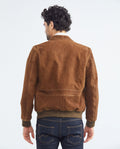 Men's Lambskin Jacket Polo Collar Printed Lining - 5