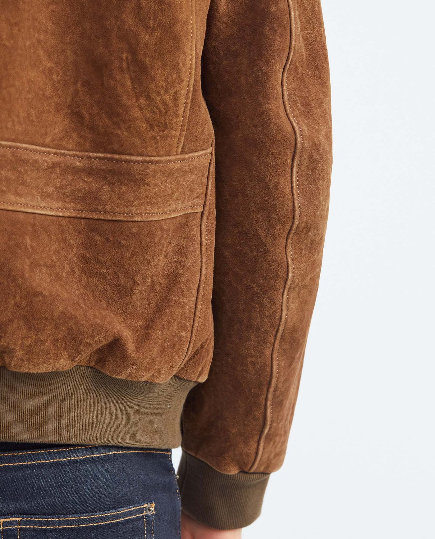 Men's Lambskin Jacket Polo Collar Printed Lining - 7