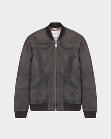 EXCLUSIVE SURPLU LEATHER JACKET IN BLUE