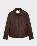 VESTE EN CUIR TROOPER MARRON