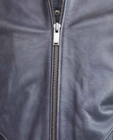 Men's Calfskin Jacket Oversize Flap Pockets Ribbed - 4