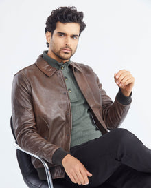 Men´s Lambskin Leather Jacket - Brown 63_627F210_CAF181124_3