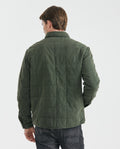 Men's Quilted Square Pattern Jacket Corduroy Details Duck Print Lining - 4