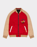 SOUVENIR TEDDY JACKET IN BLACK AND RED