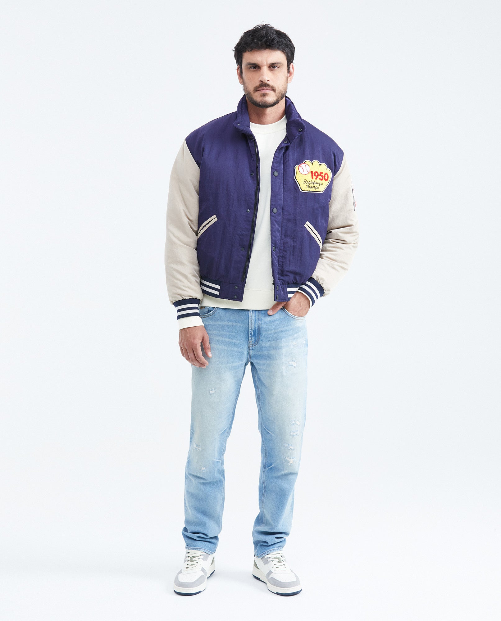 Chaqueta Bomber Masculina - Blue 63_627F452_AZU193919_3