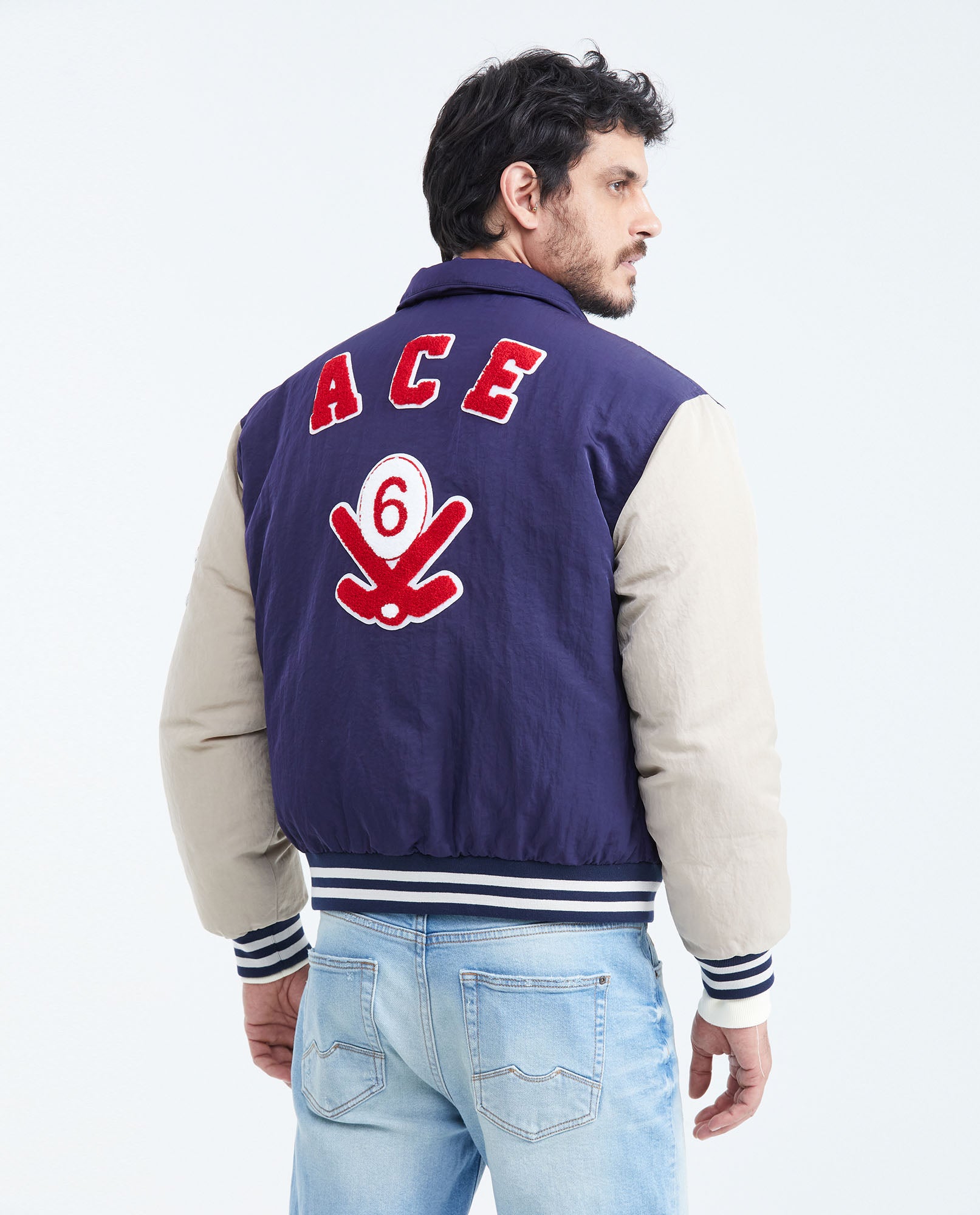 Chaqueta Bomber Masculina - Blue 63_627F452_AZU193919_5