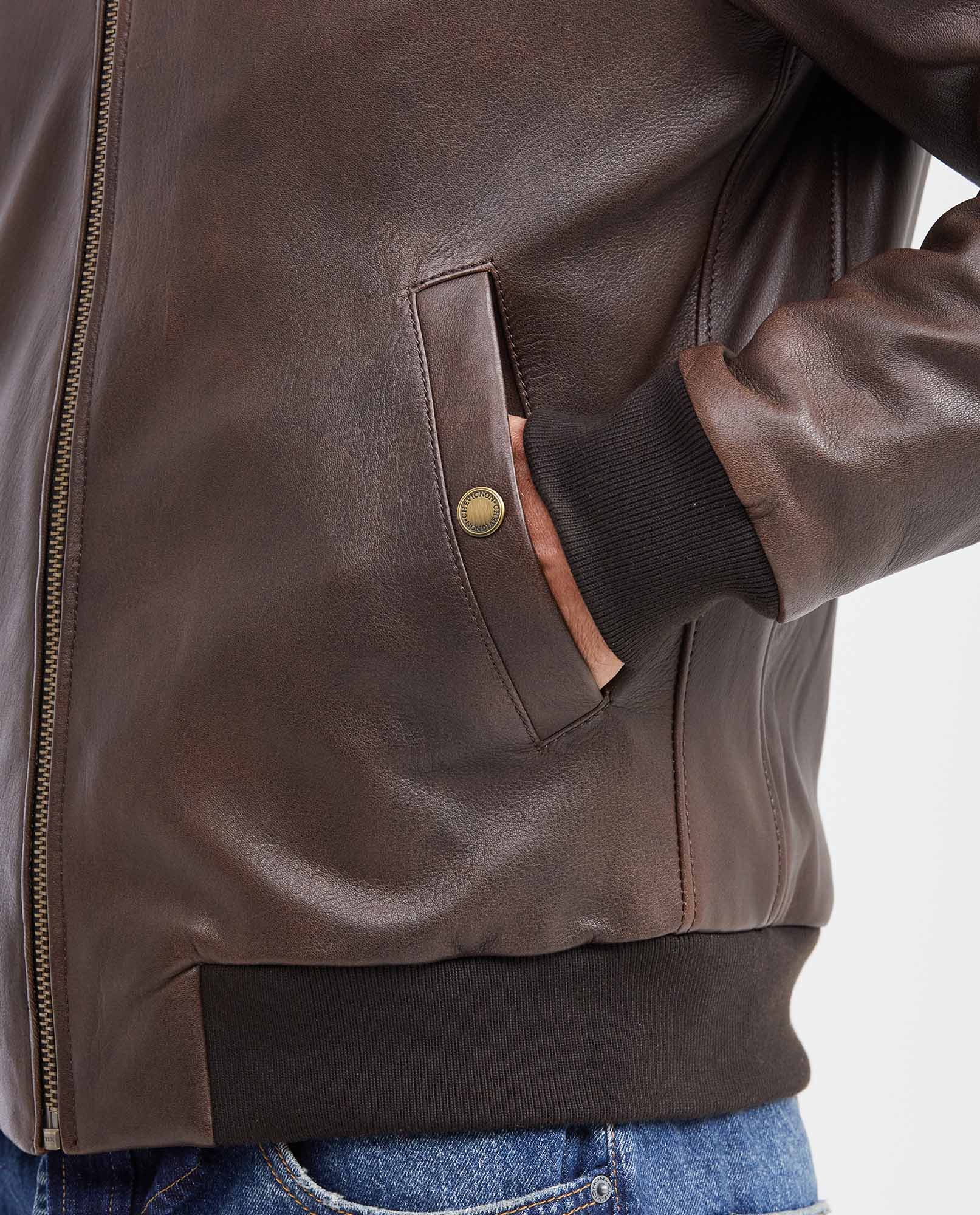 Men's Classic Bomber Jacket Lambskin - 4