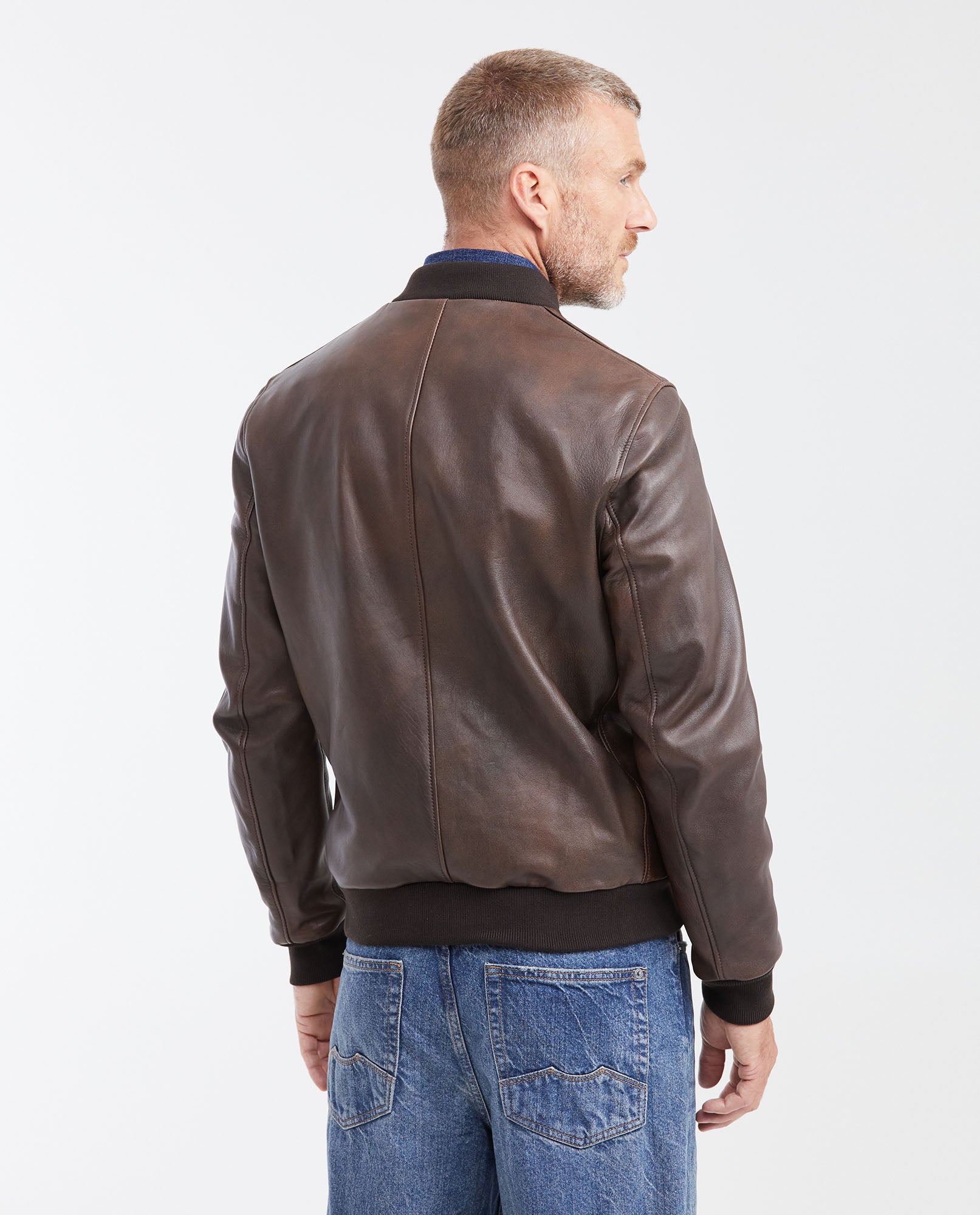 Men's Classic Bomber Jacket Lambskin - 5