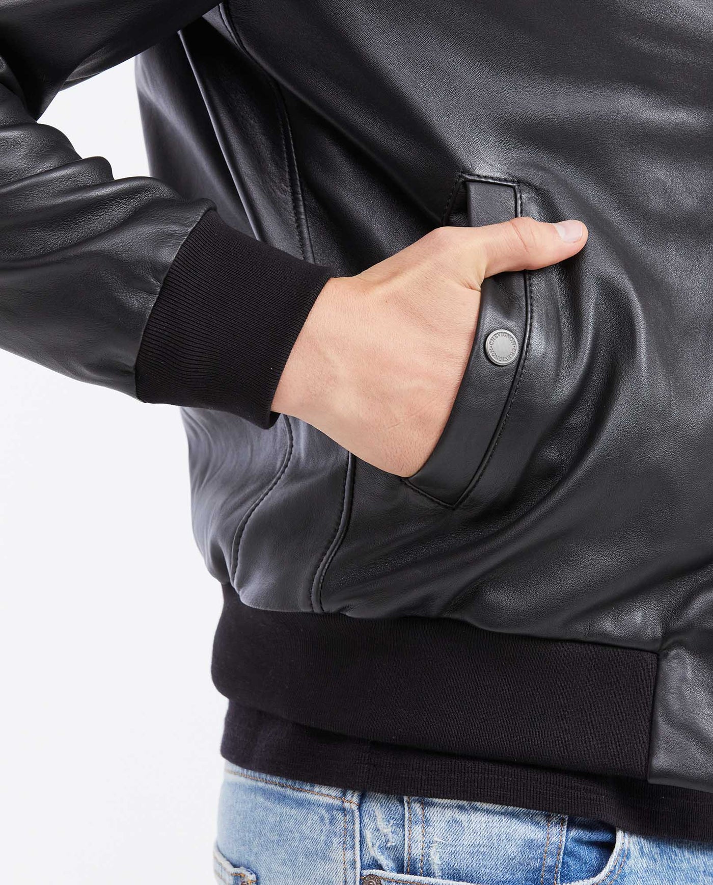 Men's Classic Bomber Jacket Lambskin - 3