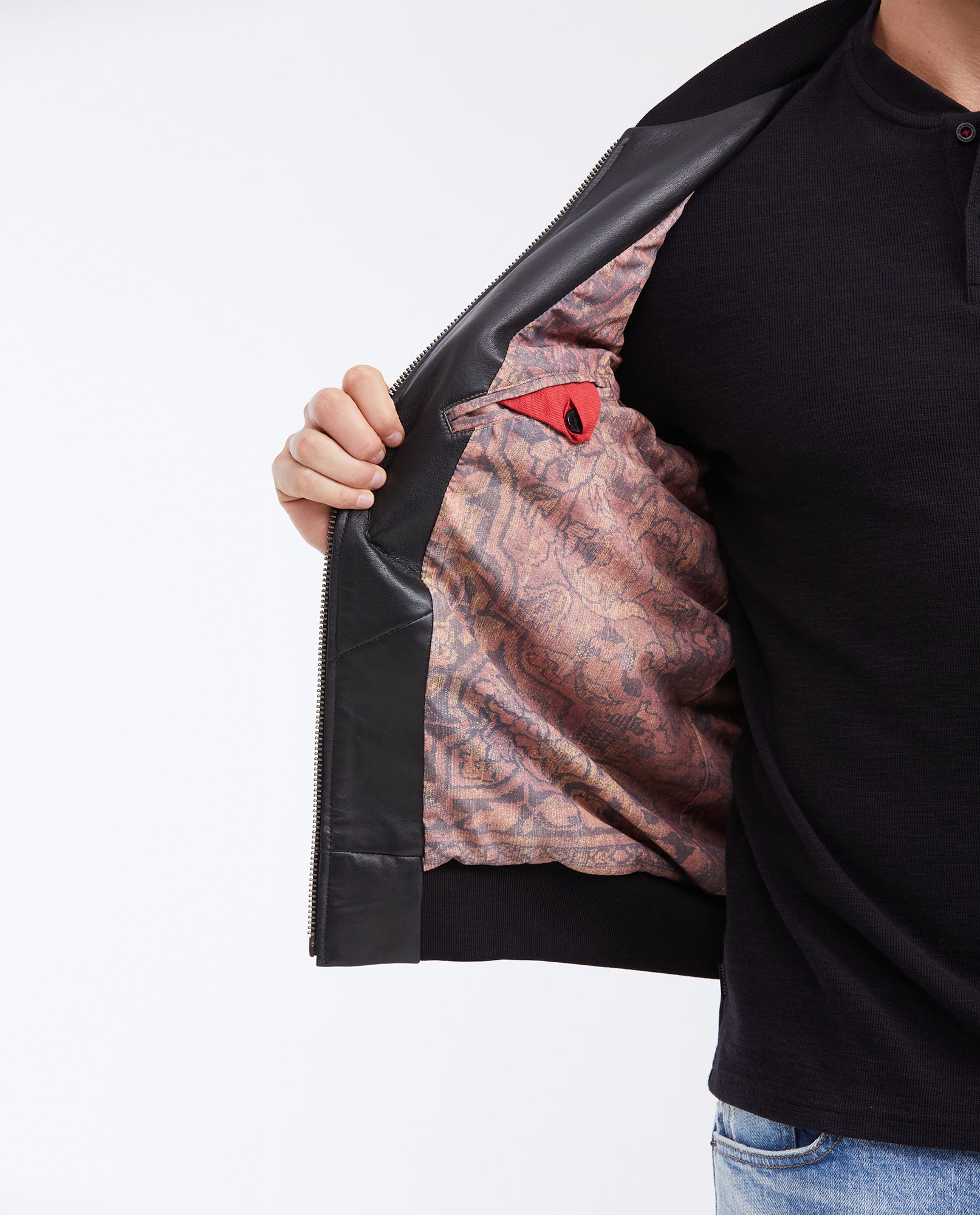 Men's Classic Bomber Jacket Lambskin - 6