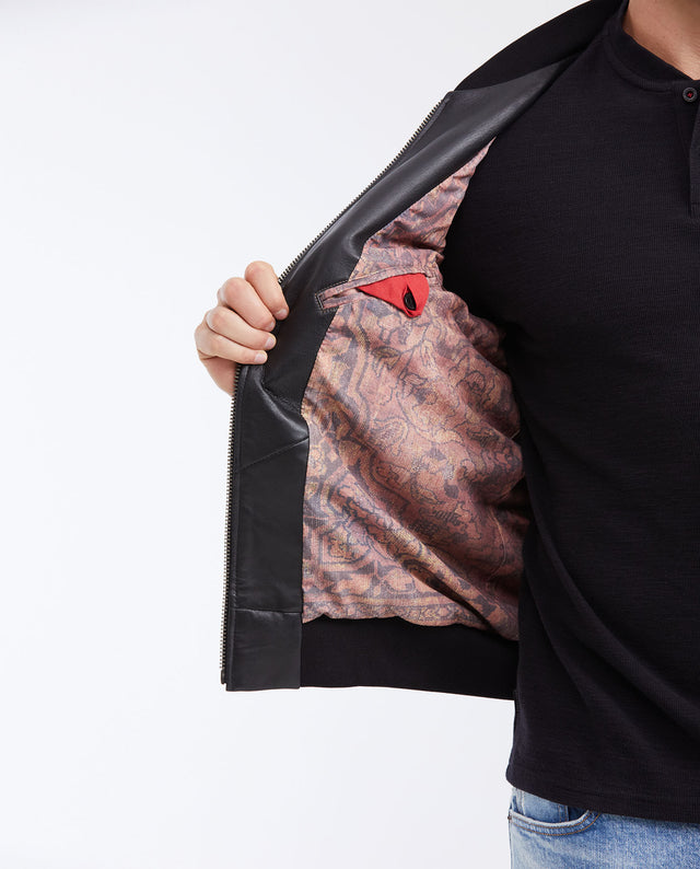 Men's Classic Bomber Jacket Lambskin - 6
