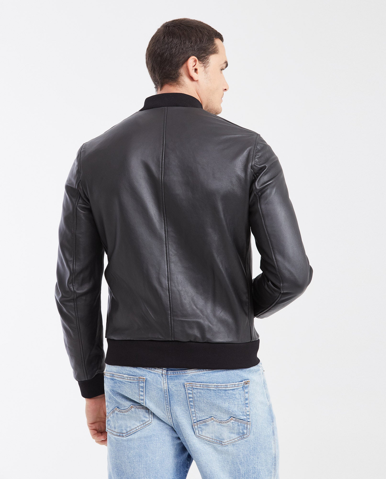 Men's Classic Bomber Jacket Lambskin - 7