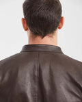 Men's Biker Jacket Lambskin Removable Fleece Hood - 5