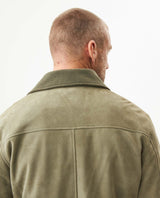 Mens Suede Leather Aviator Jacket, Navigator - Green 63_627G401_VER130711_6
