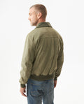 Mens Suede Leather Aviator Jacket, Navigator - Green 63_627G401_VER130711_7