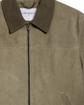 Mens Suede Leather Aviator Jacket, Navigator - Green 63_627G401_VER130711_8