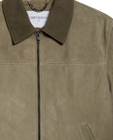 Mens Suede Leather Aviator Jacket, Navigator - Green 63_627G401_VER130711_8