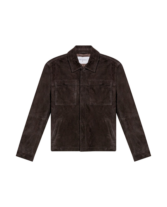 Men´s Suede Overshirt Jacket - Brown 63_627G403_CAF190840_3