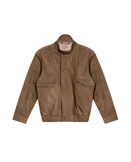 Men´s Leather Biker Jacket - Green 63_627G405_VER175923_3