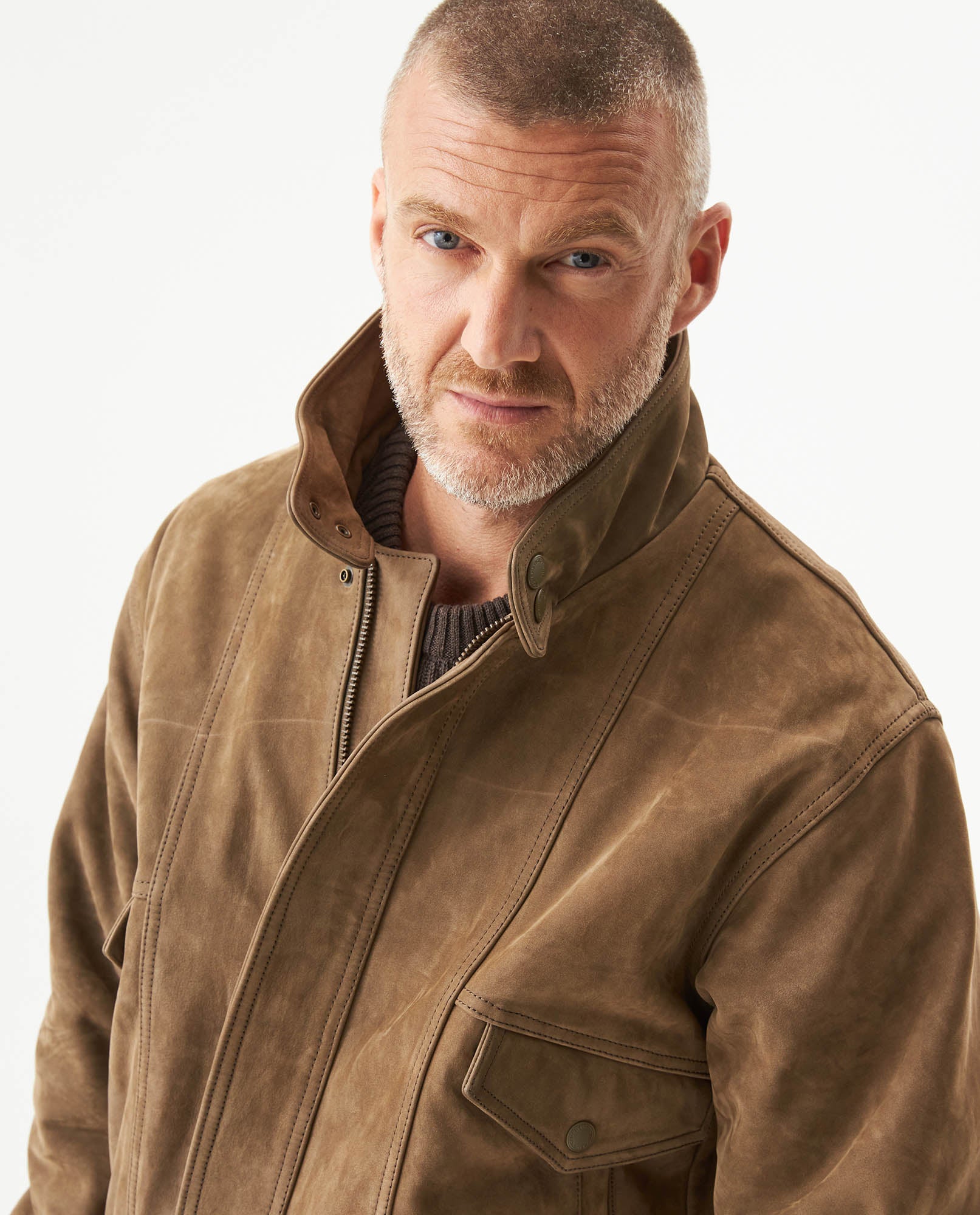 Men´s Leather Biker Jacket - Green 63_627G405_VER175923_5