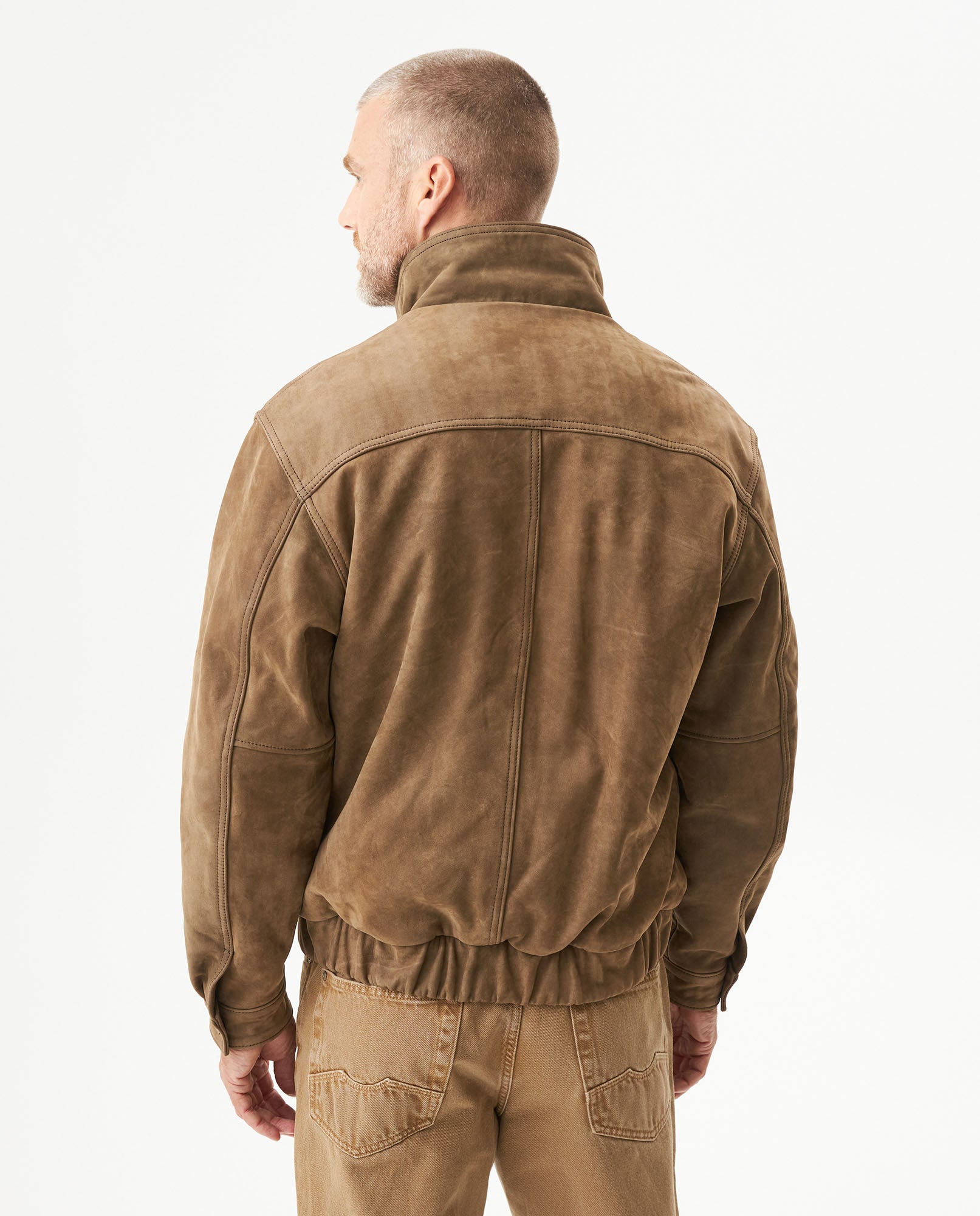 Men´s Leather Biker Jacket - Green 63_627G405_VER175923_6