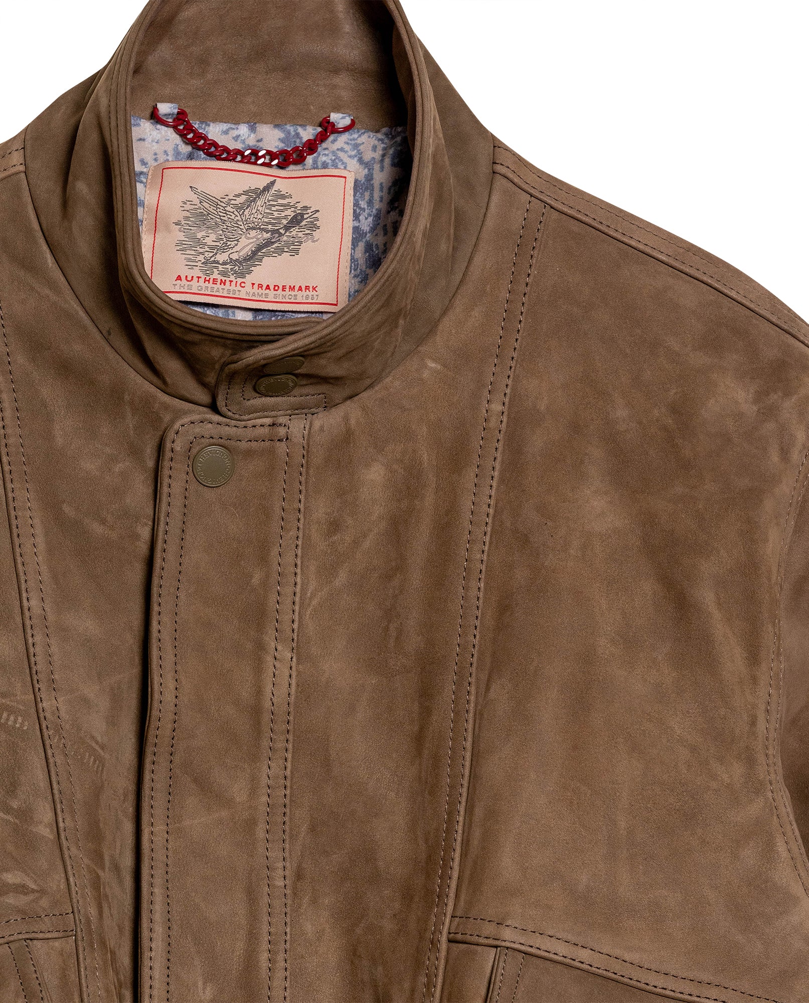 Men´s Leather Biker Jacket - Green 63_627G405_VER175923_8