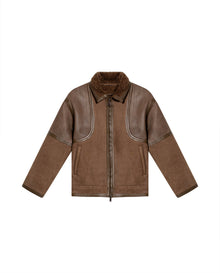 Men´s Leather Aviator Jacket - Brown 63_627G407_CAF190840_3