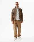 Men´s Leather Aviator Jacket - Brown 63_627G407_CAF190840_4