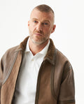 Men´s Leather Aviator Jacket - Brown 63_627G407_CAF190840_5