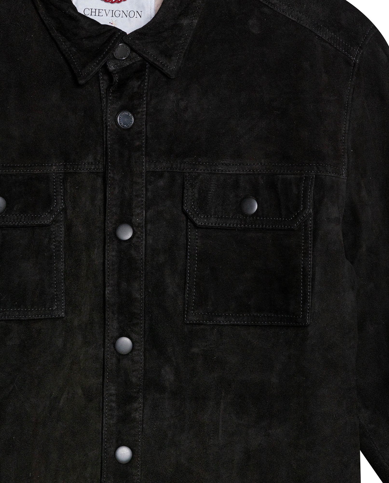 Men´s Goatskin Suede Overshirt - Black 63_627H200_NEG194007_8