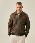 Men´s Trucker Lambskin Leather Jacket - Brown 63_627H204_CAF181222_0