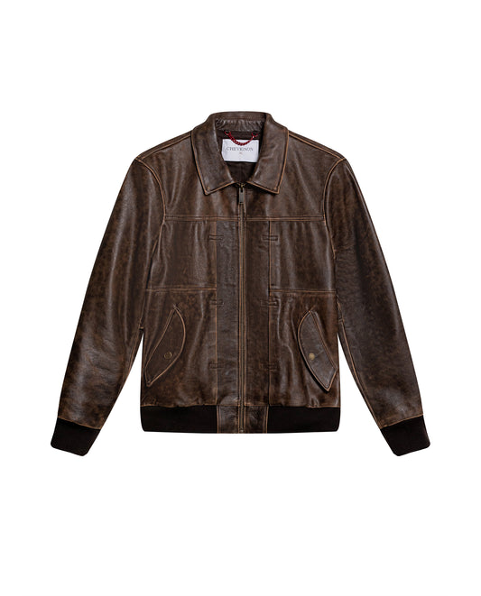 Men´s Trucker Lambskin Leather Jacket - Brown 63_627H204_CAF181222_3