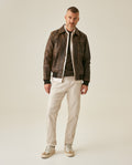 Men´s Trucker Lambskin Leather Jacket - Brown 63_627H204_CAF181222_4