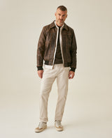 Men´s Trucker Lambskin Leather Jacket - Brown 63_627H204_CAF181222_4