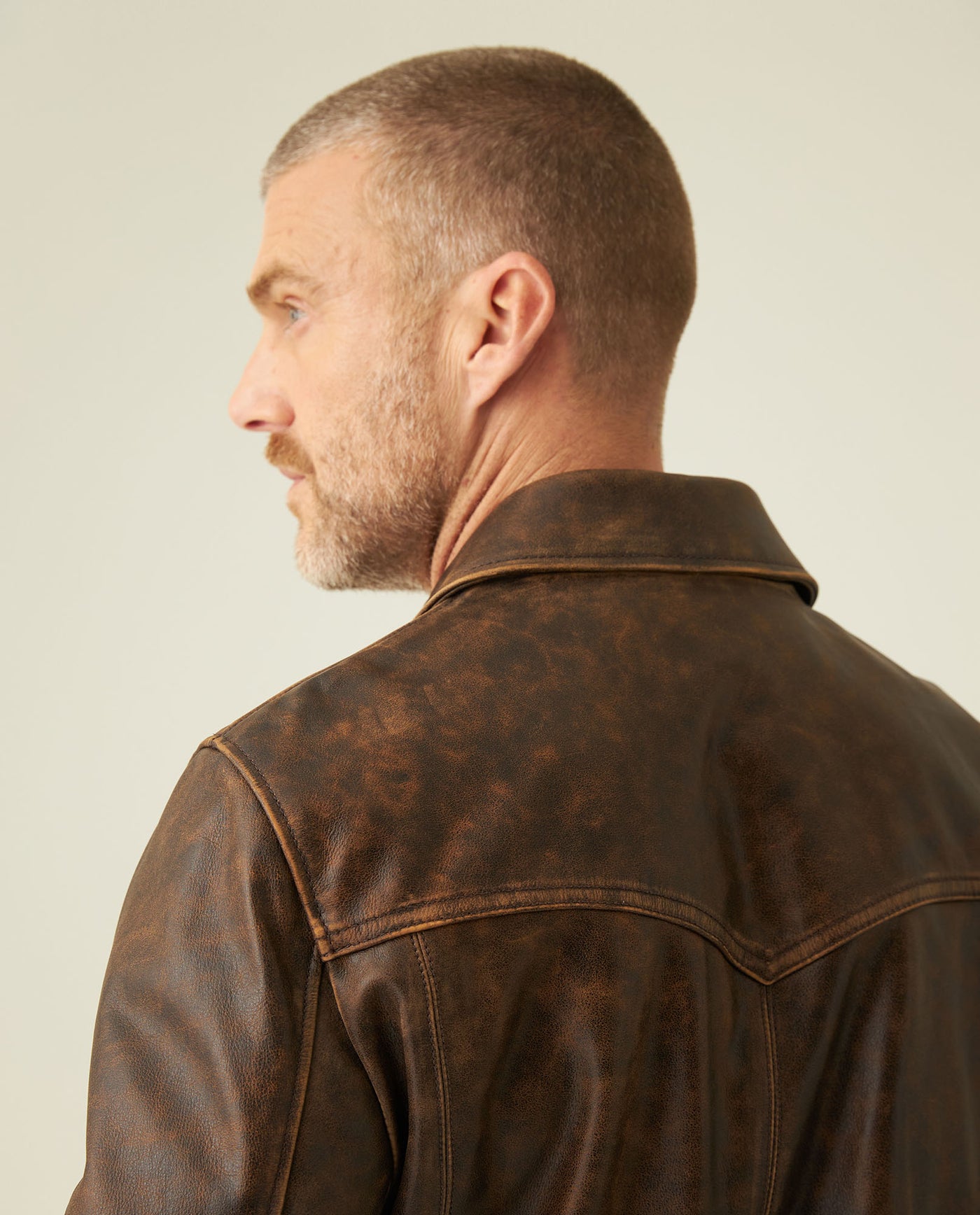 Men´s Trucker Lambskin Leather Jacket - Brown 63_627H204_CAF181222_7