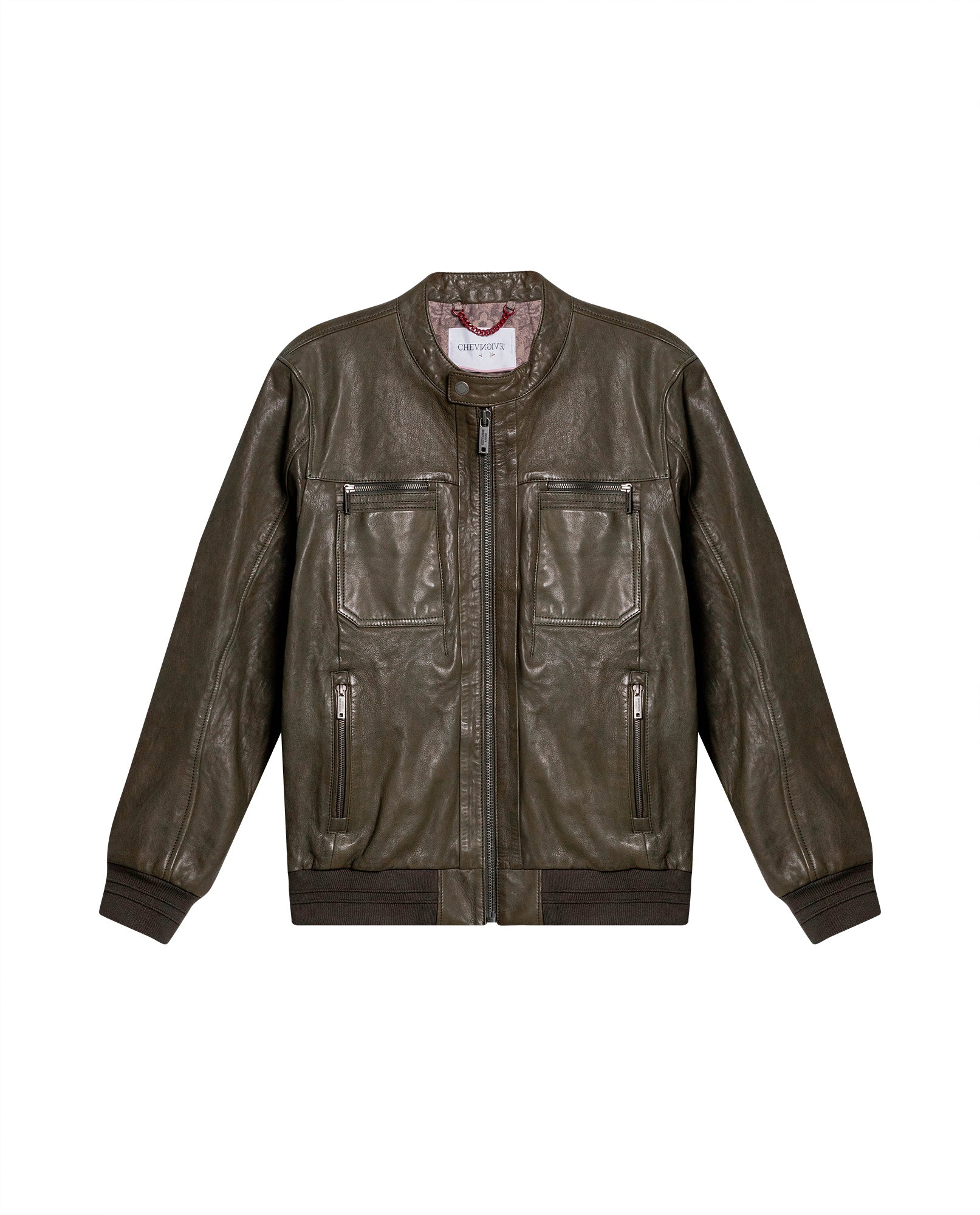 Men´s Lambskin Racer Jacket - Green 63_627H205_VER195513_3