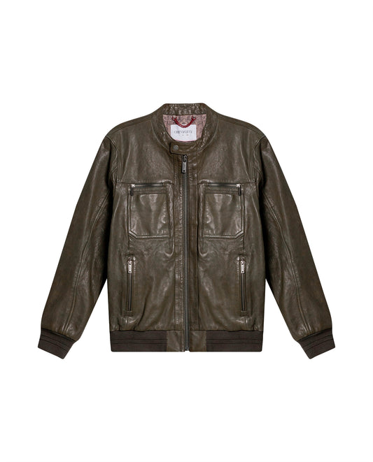 Men´s Lambskin Racer Jacket - Green 63_627H205_VER195513_3