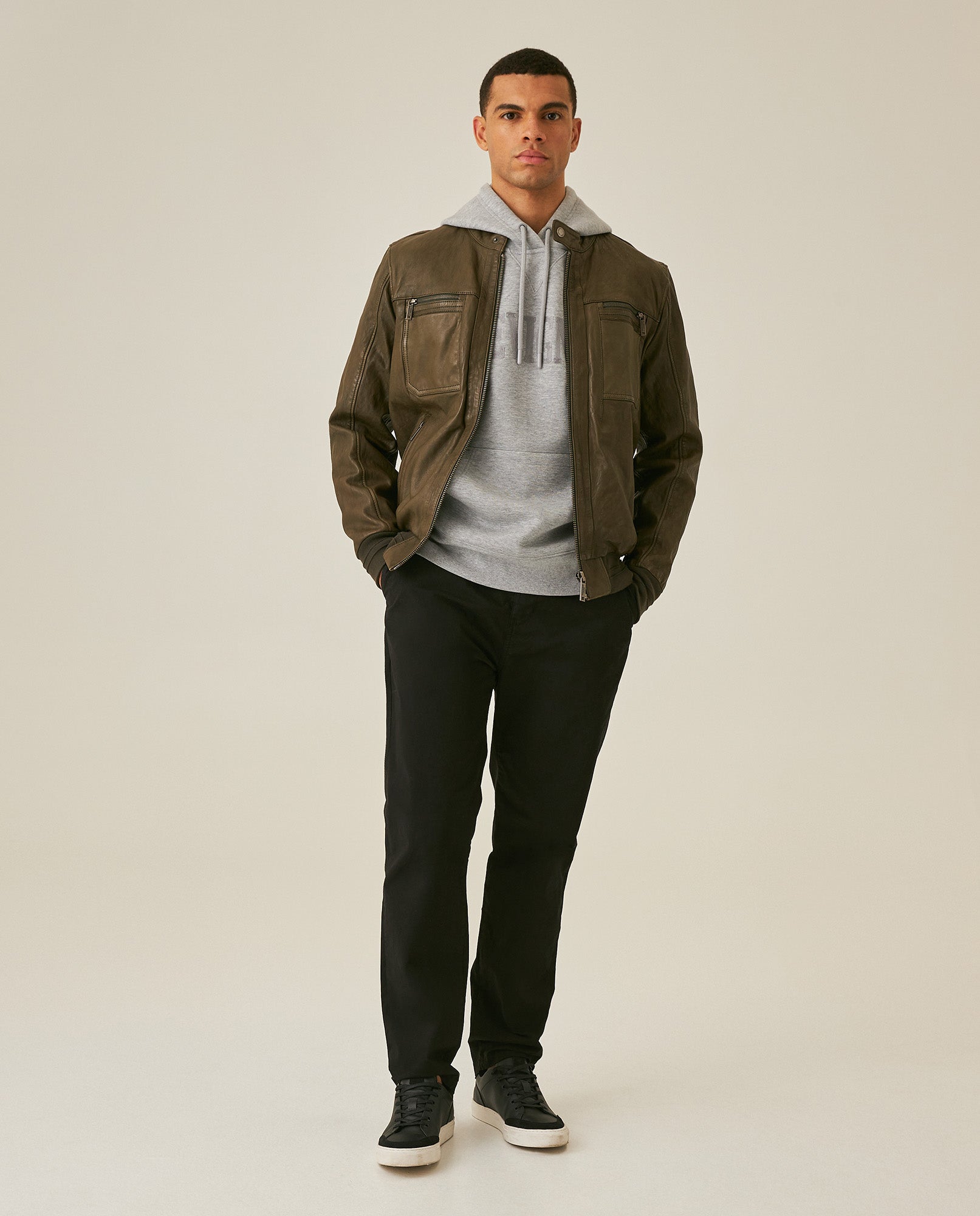Men´s Lambskin Racer Jacket - Green 63_627H205_VER195513_4